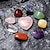cheap Party Favor-Healing Crystals，Natural Crystal Jade Seven Colored Stone Combination Set Pink Crystal Love Hexagonal Column Pendant With Multi Color Matching Gift BoxHealing Stone