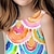 cheap Girls&#039; Dresses-Kids Girls&#039; Graphic Tie Dye Dress Outdoor Casual Sleeveless Fashion Cute Daily Above Knee Polyester Summer Spring Casual Dress A Line Dress Tank Dress 3-12 Years Yellow Pink Purple