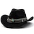 olcso Történelmi és vintage jelmezek-széles karimájú nyugati cowboy kalapok övcsat panama kalap amerikai 18. század 19. század texas állam cowboy kalap férfi női jelmez vintage cosplay kalap