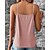 cheap Tank Tops-Women&#039;s Tank Top White Yellow Pink Cut Out Lace Trims Plain Casual Sleeveless V Neck Basic Regular S