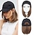 billiga Syntetiska peruker utan hätta-basebollkeps med hårförlängningar för kvinnor värmebeständig syntetisk 6&#039;&#039; justerbar kort rakt hårstycke ersättningsperuker i hatt för flickor