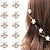 cheap Hair Styling Accessories-10pcs Mini Faux Pearl Claw Clip, Vintage Hair Clips With Daisy Flower, Sweet Artificial Bangs Clips Decorative Hair Accessories For Women Girls