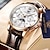 abordables Relojes de Cuarzo-Carekiso, relojes de marca superior para hombre, reloj de cuarzo con fecha deportiva luminosa impermeable de cuero para hombre, reloj informal de moda para hombre