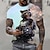 billige Cosplay til hverdagen, hettegensere og t-skjorter-Guardians of the Galaxy 3 Rakett vaskebjørn T-skjorte Animé 3D Graphic Til Herre Voksne Maskerade 3D-utskrift Fritid / hverdag