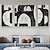 preiswerte Abstrakte Gemälde-handgefertigte Leinwand Wandkunst schwarz weiß Ölgemälde abstraktes Wandbild kreative großformatige Kunstwerke für die Heimdekoration