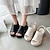 ieftine Sandale de Damă-Pentru femei Sandale Sandale Platformă Pantofi Augmentare Înălțime Sandale cu curea la gleznă În aer liber Plajă Bloc Culoare Vară Toc Platformă Casual minimalism PU Buclă Negru Bej