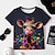 voordelige meisjes 3d t-shirts-Voor meisjes 3D Grafisch Tekenfilm Giraffe T-shirt Korte mouw 3D-afdrukken Zomer Lente Actief Modieus leuke Style Polyester Kinderen 3-12 jaar Buiten Casual Dagelijks Normale pasvorm