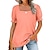 voordelige Basisshirts voor dames-T-shirt Dames Wit Lichtgroen Blozend Roze Effen / effen kleur Dagelijks Basic Neon en helder Plein Lantaarn mouw S
