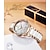levne Mechanické hodinky-olevs dámské mechanické hodinky kreativní minimalistická móda ležérní analogové náramkové hodinky automatický samonatahovací svítící kalendář vodotěsné keramické hodinky pro ženy dárek dámské hodinky