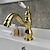 cheap Bathroom Sink Faucets-Bathroom Faucet Sink Mixer Basin Taps Deck Mounted, Washroom Vessel Water Brass Tap Single Handle One Hole Golden Chrome