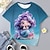 halpa tyttöjen 3d t-paidat-Tyttöjen 3D Kuvitettu Piirretty Merenneito T-paita Lyhythihainen 3D-tulostus Kesä Kevät Aktiivinen Muoti söpö tyyli Polyesteri Lapset 3-12 vuotta ulko- Kausaliteetti Päivittäin Normaali