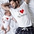 cheap Tops-Dad and Son T shirt Cotton Letter Daily Print White Light Red Red Short Sleeve Mommy And Me Outfits Active Matching Outfits