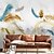 cheap Nature&amp;Landscape Wallpaper-Art Deco Colorful Feathers In 3d Murals Canvas Material Self adhesive Wallpaper Mural Wall Cloth Room Wallcovering