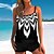 cheap Tankinis-Women&#039;s Swimwear Tankini 2 Piece Normal Swimsuit Graphic 2 Piece Printing White Yellow Blue Bathing Suits Beach Wear Summer Sports