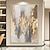 levne Abstraktní malby-Hang-malované olejomalba Ručně malované Vertikální Abstraktní Krajina Moderní Bez vnitřní rám