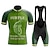 Недорогие Комплекты мужской одежды-21Grams Муж. Велокофты и велошорты-комбинезоны С короткими рукавами Горные велосипеды Шоссейные велосипеды Травянисто-зелёный Зеленый Зеленый Велоспорт Наборы одежды 3D