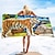 billige strandhåndklesett-1 stk stort tykt badekar dusjhåndklær 3d hvit tigerdesign bomull strandhåndkle for kvinner menn reiser svømming yoga teppe