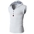 economico Canotte da palestra-Per uomo Canotta Maglietta smanicata Canottiera Maglietta senza maniche Senza Maniche Con Cappuccio Estate Semplice Moda Designer Muscolo Bottoni All'aperto Palestra Uscire Bianco Maglietta Top per