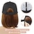 cheap Synthetic Trendy Wigs-Baseball Cap with Hair Extensions for Women Heat Resistant Synthetic 6&#039;&#039; Adjustable Short Straight Hairpiece Replacement Wigs in Hat for Girls