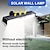 Недорогие Уличные светильники-Настенный светильник на солнечных батареях, водонепроницаемый, индукционный светильник, освещение во дворе, садовый уличный фонарь, солнечная лампа, наружная дорожка, настенный светильник для