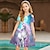 cheap Girls&#039; Dresses-Kids Girls&#039; Graphic Animal Unicorn Dress Outdoor Casual Short Sleeve Fashion Cute Daily Hollow Out Above Knee Polyester Summer Spring Casual Dress A Line Dress 3-12 Years Multicolor Pink Wine