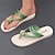ieftine Flip-Flops de Damă-Pentru femei Papuci flip-flop Papuci de exterior Papuci de plajă În aer liber Plajă Culoare solidă Vară Toc Drept Casual minimalism PVC Loafer Negru Verde Bej