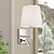 cheap Wall Sconces-Wall Lamp 12.8 inch Modern Indoor Plug in Wall Sconces USB Charging Port Wall Light for Bedside House Reading Living Room Home. Nickel