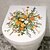 cheap Decorative Wall Stickers-1pc PVC Toilet Lid Decal, Little Floral Pattern WC Pedestal Pan Cover Sticker For Bathroom