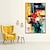 billiga Abstrakta målningar-oljemålning 100 % handgjord handmålad väggkonst på duk abstrakt knivmålning landskap gul röd för heminredning dekor rullad duk utan ram osträckt