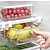 זול כלים לביצים-קופסת אחסון למגירות מקרר ללא רשת 4-8 רשת מזון ארגונית מלבנית שקופה, ארגן את המקרר שלך עם מגירה נשלפת 1 יחידה זו - מכילה ביצים, פירות &amp; יותר!