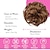 Χαμηλού Κόστους Σινιόν-Ακατάστατος κότσος μαλλιά scrunchie ανοιχτό καφέ κομμάτια για γυναίκες &amp; οι άντρες δημιουργούν πλήρεις αναβαθμίσεις για εκδηλώσεις καθημερινά φορούν πλενόμενο ρεαλιστικό συνθετικό κότσο μαλλιών