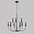 Недорогие Люстры-6-световая современная люстра для фермерского дома из кованого железа, классическая свеча, потолочный подвесной светильник для столовой, гостиной, кухни, острова, вход, лестничная клетка, диаметр 26