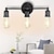 billiga Vägglampetter-modernt svart sminkbelysningsset - 3-ljus badrumsvägglampetter för spegel, kök, sovrum och vardagsrum