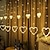 Χαμηλού Κόστους LED Φωτολωρίδες-Φωτιστικά led κουρτίνας 126 led string light μπαταρία&amp;amp; αδιάβροχα φώτα σε σχήμα καρδιάς που τροφοδοτούνται από USB 8 λειτουργίες που αναβοσβήνουν για κορίτσια ημέρα του Αγίου Βαλεντίνου γάμου