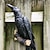 cheap Garden Sculptures&amp;Statues-Crow Statue, Black Raven Bird Wall Sculpture, Simulation Animal Sculpture For Home Window Wall Tree Outdoor Lawn Yard Garden, Easter Gift