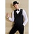 cheap Men's 1920s Costumes-Roaring 20s 1920s Retro Vintage Outfits Vest Waistcoat The Great Gatsby Gentleman Fashion Fancy Dress Men's Christmas Halloween Carnival Prom Bachelorette Party Festival Adults' Cravat Vest Hat