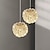 abordables Suspension-suspension led dorée 6 &quot;boules de cristal dimmables salon plafond suspensions salon luxe lustre en or luminaires