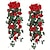 Χαμηλού Κόστους Ψεύτικα Λουλούδια-1 τεμ τεχνητό κρεμαστό λουλούδι (3,3 πόδια), τεχνητό λουλούδι υψηλής αντοχής στην οξείδωση, προσομοίωση τριανταφυλλιάς, πραγματική διάταξη αμπέλου, διακόσμηση δωματίου, διακόσμηση σπιτιού, διακόσμηση