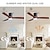 cheap Ceiling Fan Lights-Ceiling Fan with Light Circle Design App &amp; Remote Control Crystal 108cm Dimmable 6 Wind Speeds Modern Ceiling Fan for Bedroom, Living Room, Small Room 110-240V