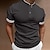 baratos polo clássico-Homens Camiseta Polo Camisa de golfe Casual Feriado Colarinho Chinês Manga Curta Moda Básico Tecido Botão Verão Normal Preto Branco Vinho Camiseta Polo