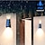 tanie Kinkiety zewnętrzne-Zewnętrzna słoneczna lampa ogrodowa Zmiana koloru rgb IP65 Wodoodporna kinkiet Oświetlenie słoneczne do chodnika Ogrodzenia schodów Oświetlenie dekoracyjne dziedzińca