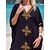cheap Beach Dresses-Women&#039;s Cover Up Beach Wear Print Long Dress Maxi Dress Floral Basic Casual Half Sleeve V Neck Vacation Going out Black White 2023 Summer Spring One Size