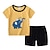 billige Sæt-2 Dele Baby Drenge T-shirt &amp; Shorts Outfit Tegneserie Kortærmet Bomuld Sæt Skole Yndig Daglig Sommer Forår 3-7 år