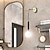 economico Luci per specchi-illuminazione del bagno vanità luce ip20 g9 applique da parete illuminazione bagno in ottone spazzolato luce con paralume in vetro trasparente applique da parete per bagno applique da parete per
