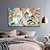 cheap Floral/Botanical Paintings-Handmade Oil Painting Canvas Wall Art Decoration Modern Abstract Flower for Home Decor Rolled Frameless Unstretched Painting