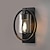billiga Vägglampetter-vintage vägglampa i glas med ringdesign, industriella vägglampor svart finish, fast vägglampa inomhus för vardagsrum, badrum kök hall (glödlampa ingår ej)