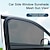 Недорогие Козырьки и защита от солнца-Дугообразная/квадратная эффективная солнцезащитная шторка для окна автомобиля, сетка для бокового окна, универсальная шторка для окна автомобиля, дышащие принадлежности для автомобилей