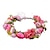 cheap Hair Styling Accessories-Boho Floral Headband Ribbon Flower Halo Crown Wedding Festival Hair Wreath Light Pink