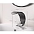 levne Koupelnové baterie-vodopád koupelnová baterie dřezová baterie umyvadlová baterie, obloukový výtok jednoruční toaletní baterie namontovaná s hadicí studené a horké hadice černá chrom bílá