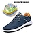 cheap Men&#039;s Sneakers-Men&#039;s Sneakers Sporty Look Running Walking Business Sporty Casual Outdoor Daily PU Breathable Black Blue Summer Spring
